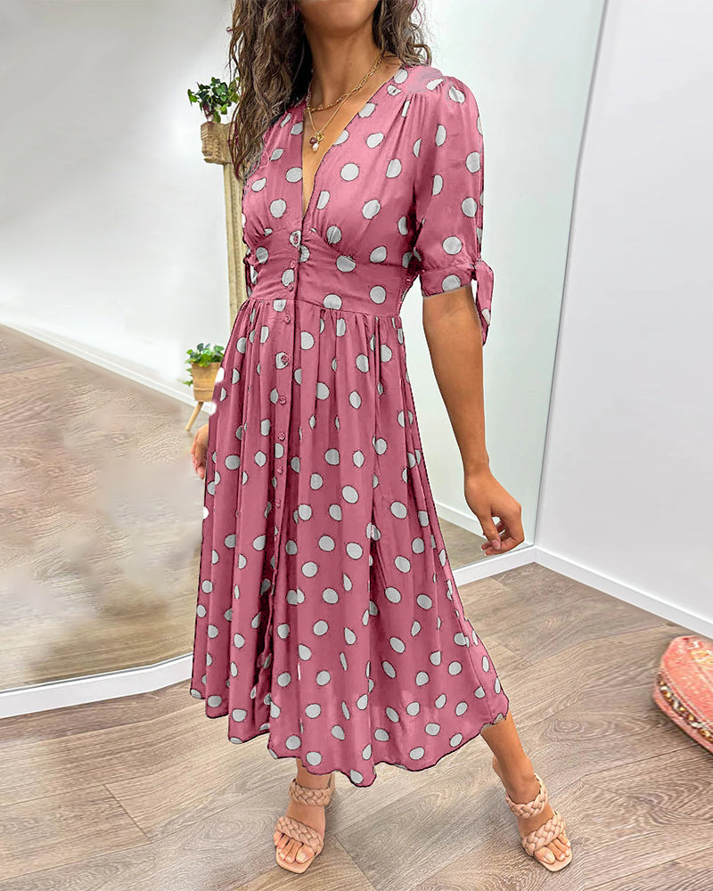 DAISY | ELEGANTE JURK MET MODERNE STIPPEN