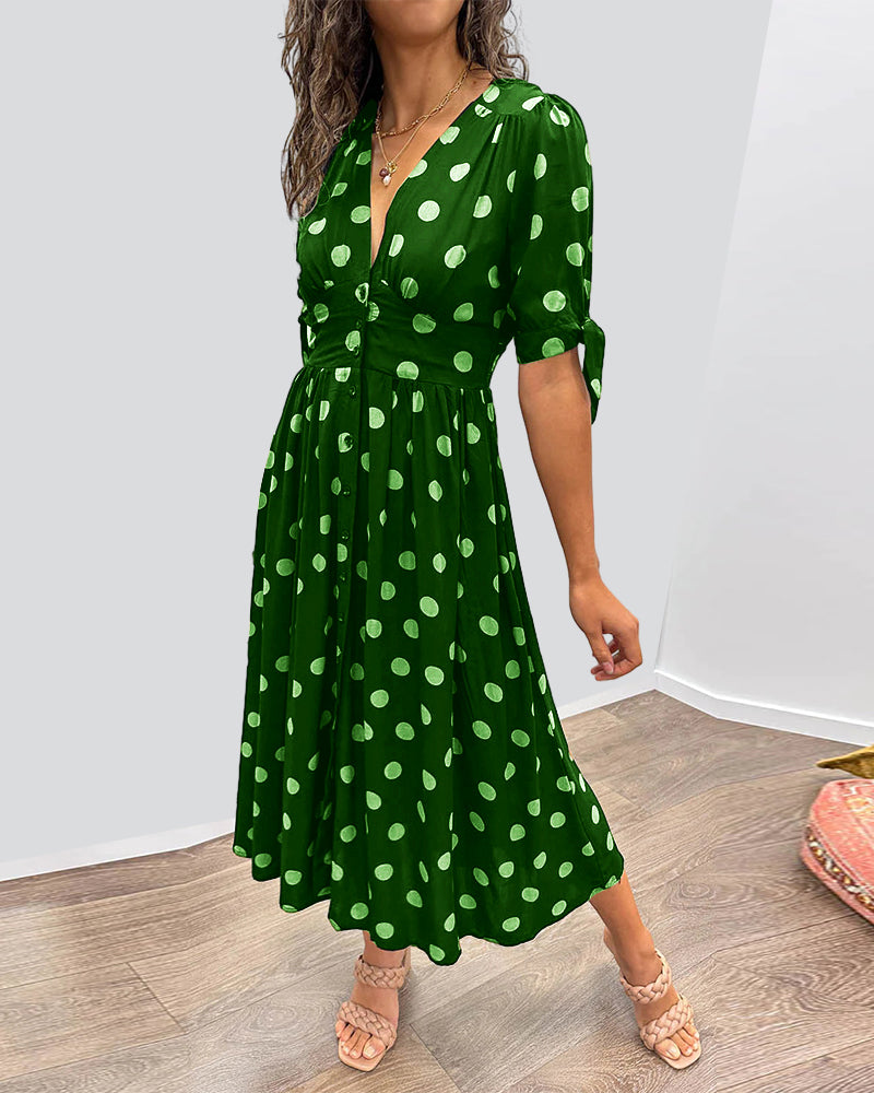 DAISY | ELEGANTE JURK MET MODERNE STIPPEN