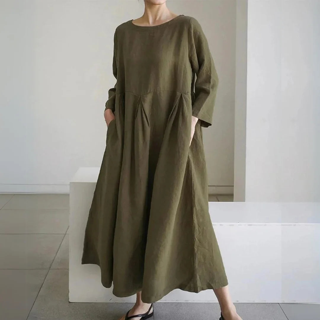 Flora - Losse Linnen Jurk
