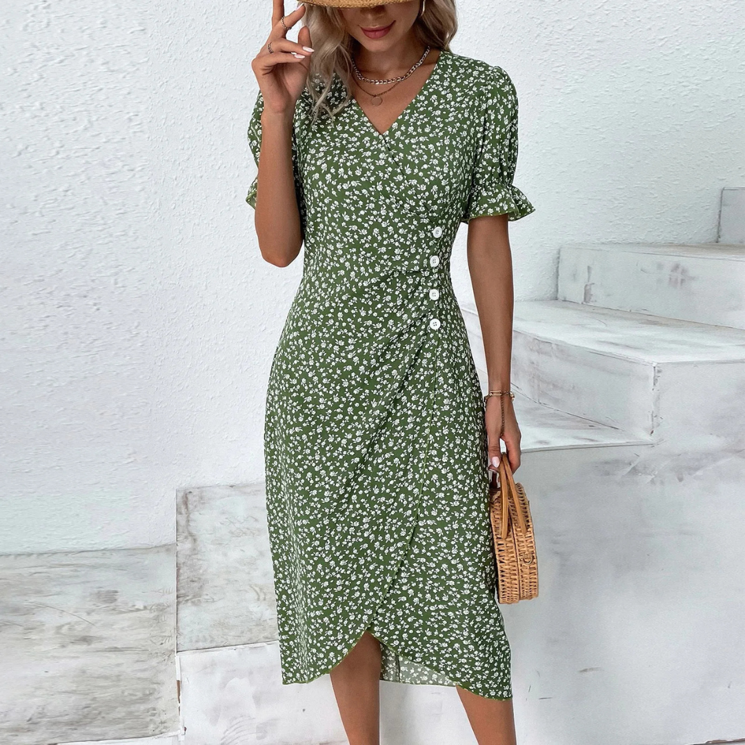 VANESSA -FLORAL STIJLVOLLE JURK