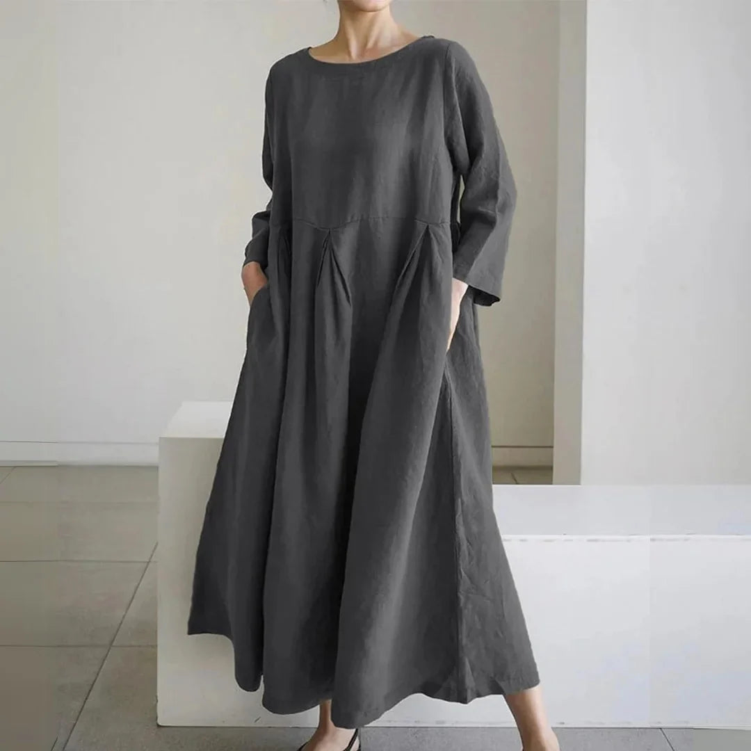 Flora - Losse Linnen Jurk