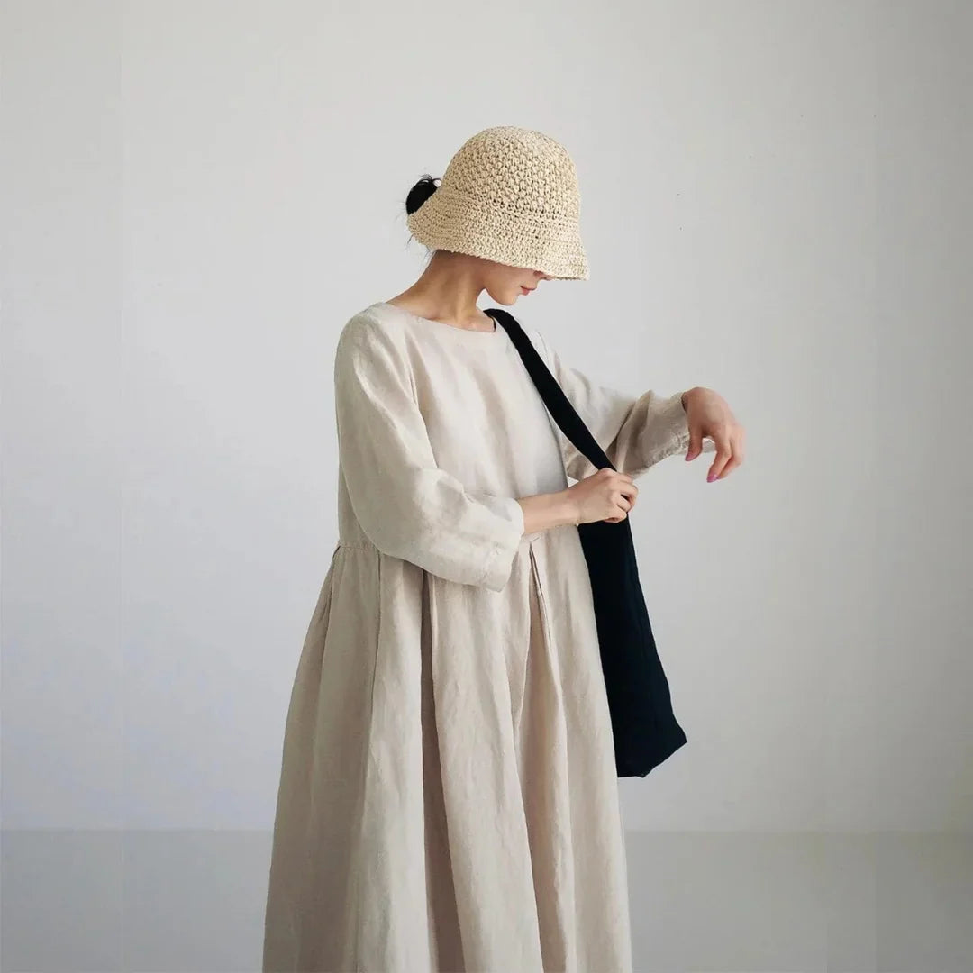 Flora - Losse Linnen Jurk