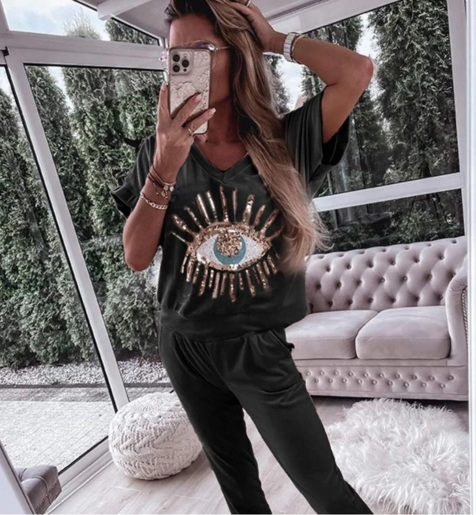 Tina™ | Dames T-Shirt en Broek set