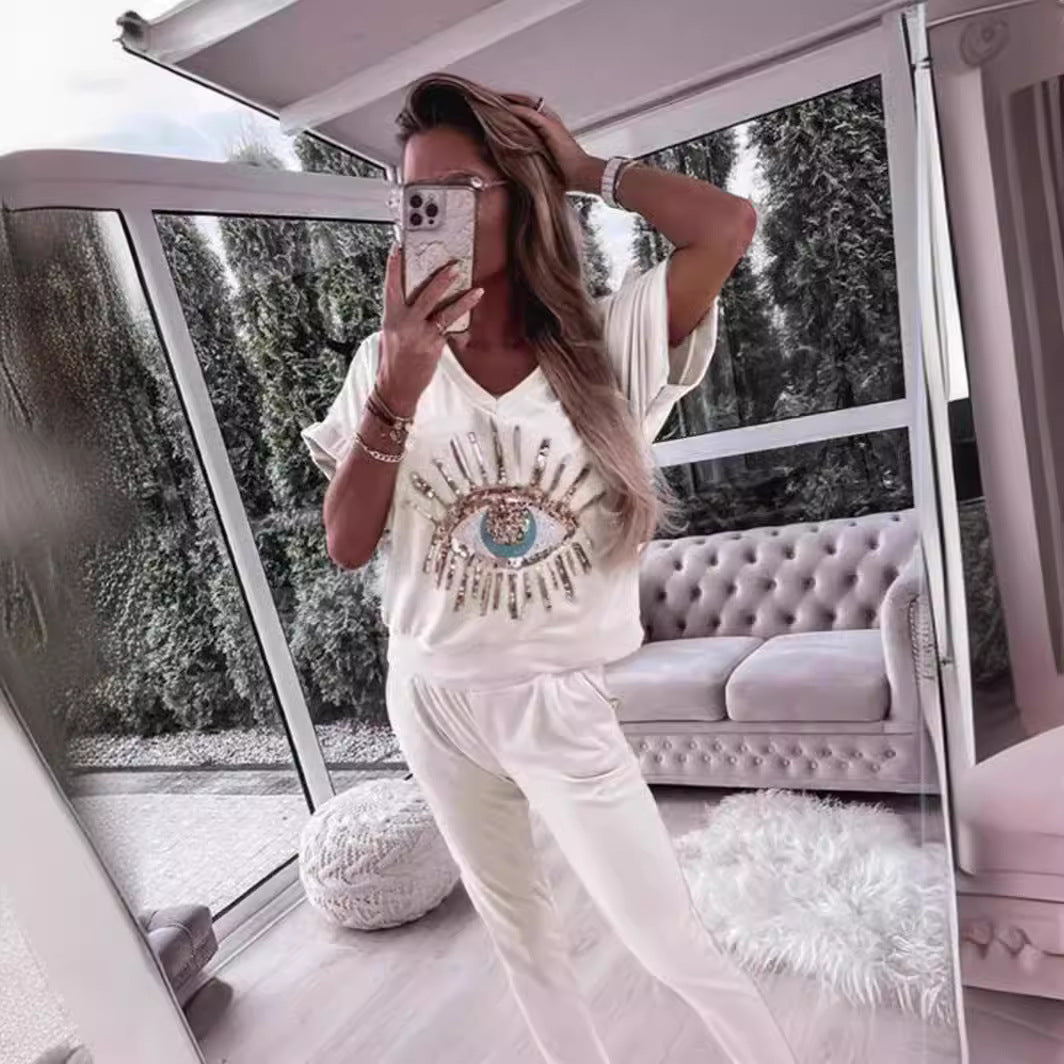 Tina™ | Dames T-Shirt en Broek set