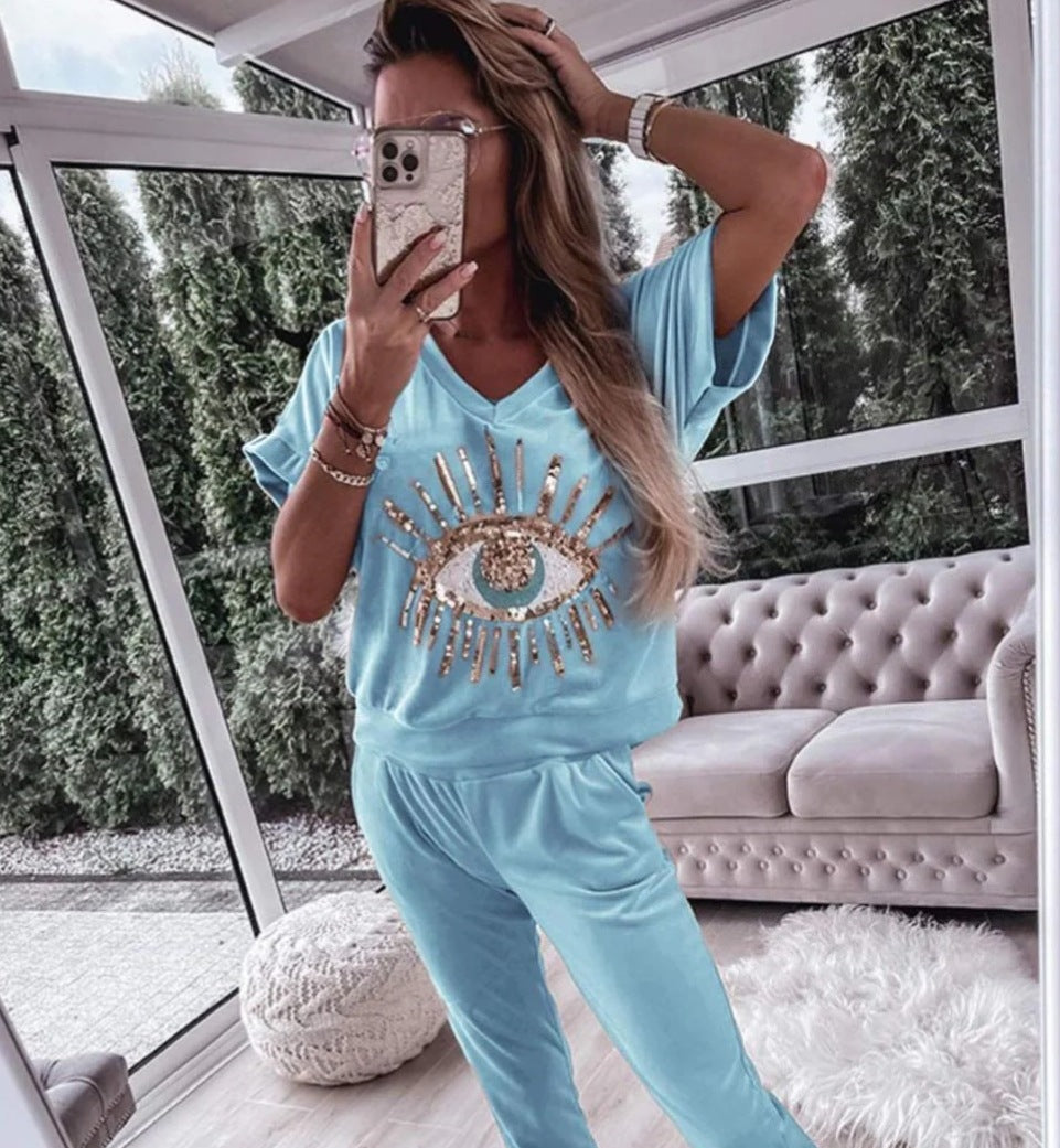 Tina™ | Dames T-Shirt en Broek set