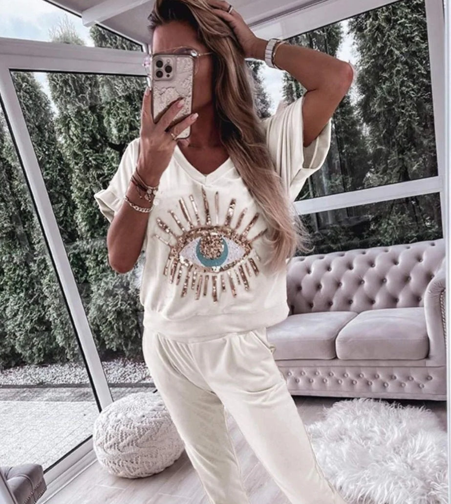 Tina™ | Dames T-Shirt en Broek set