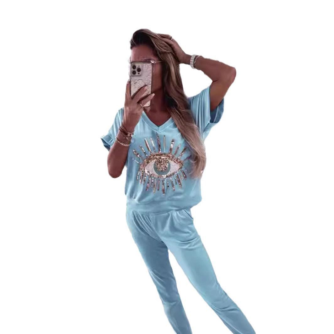 Tina™ | Dames T-Shirt en Broek set