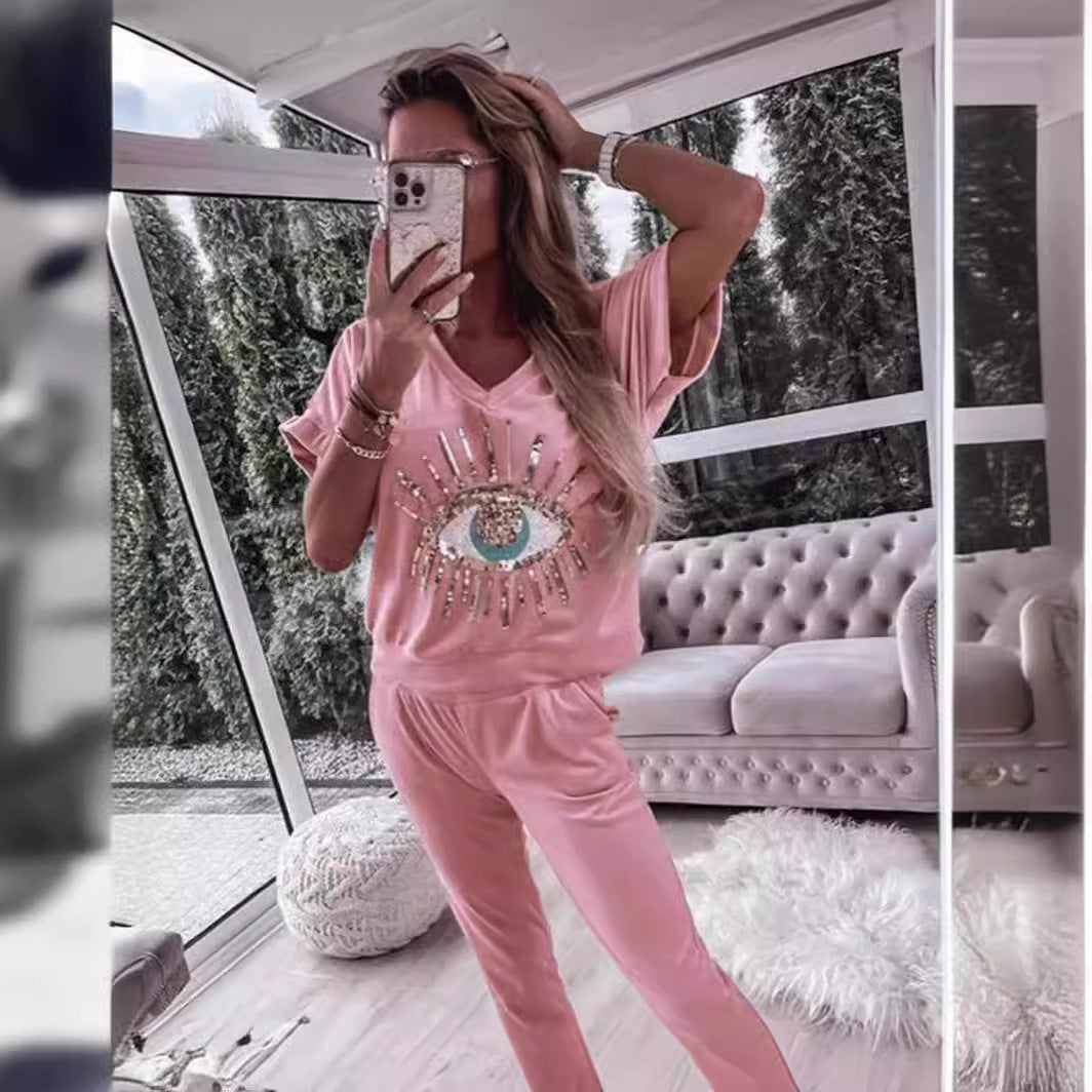 Tina™ | Dames T-Shirt en Broek set