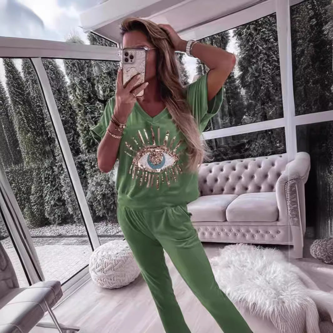 Tina™ | Dames T-Shirt en Broek set