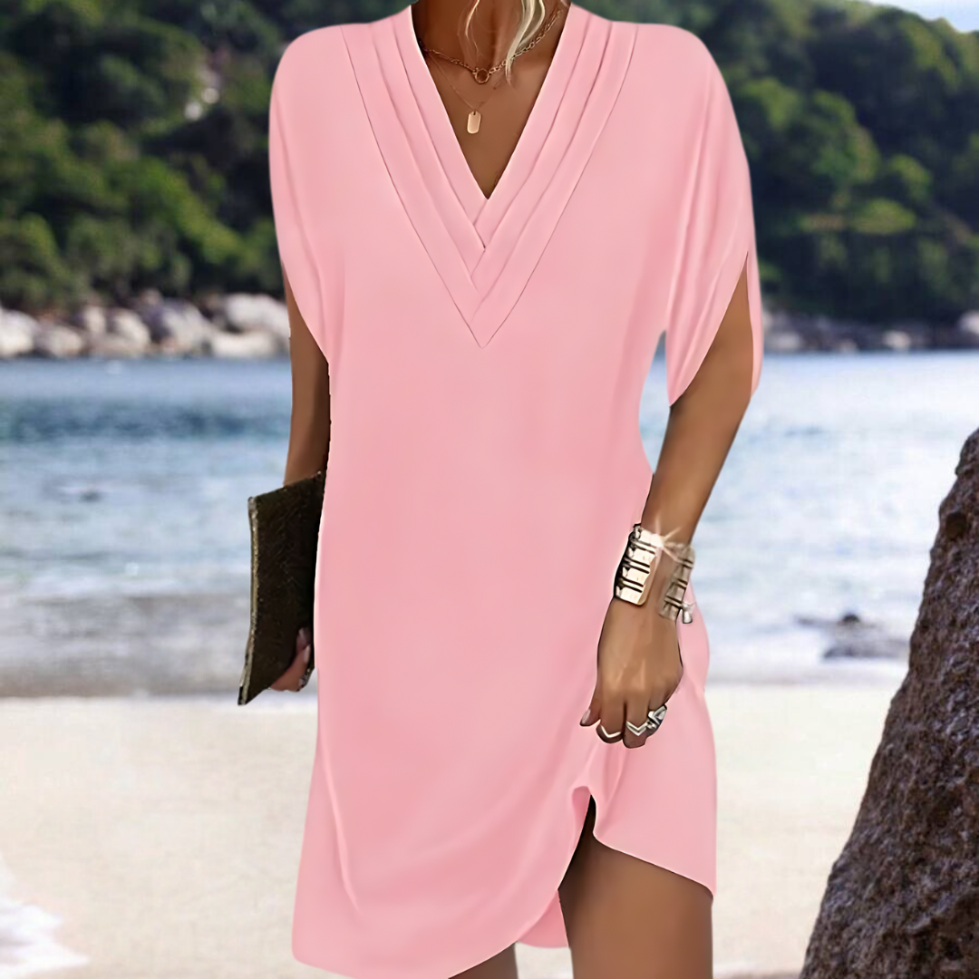 ASTRID - ELEGANTE JURK MET GLEUFMOUW