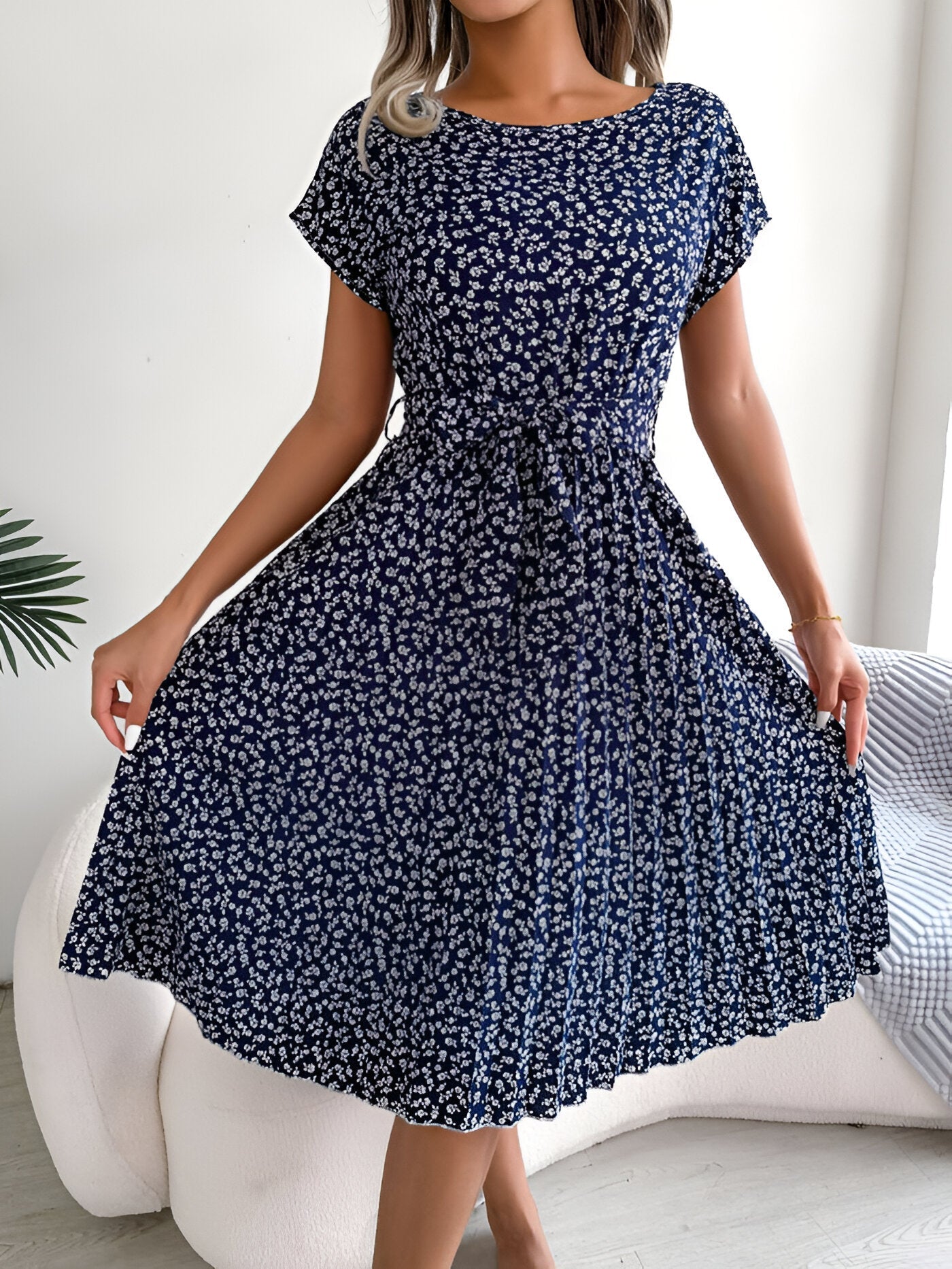 FENNA - BLOEMEN GEPLOOIDE ELEGANCE JURK