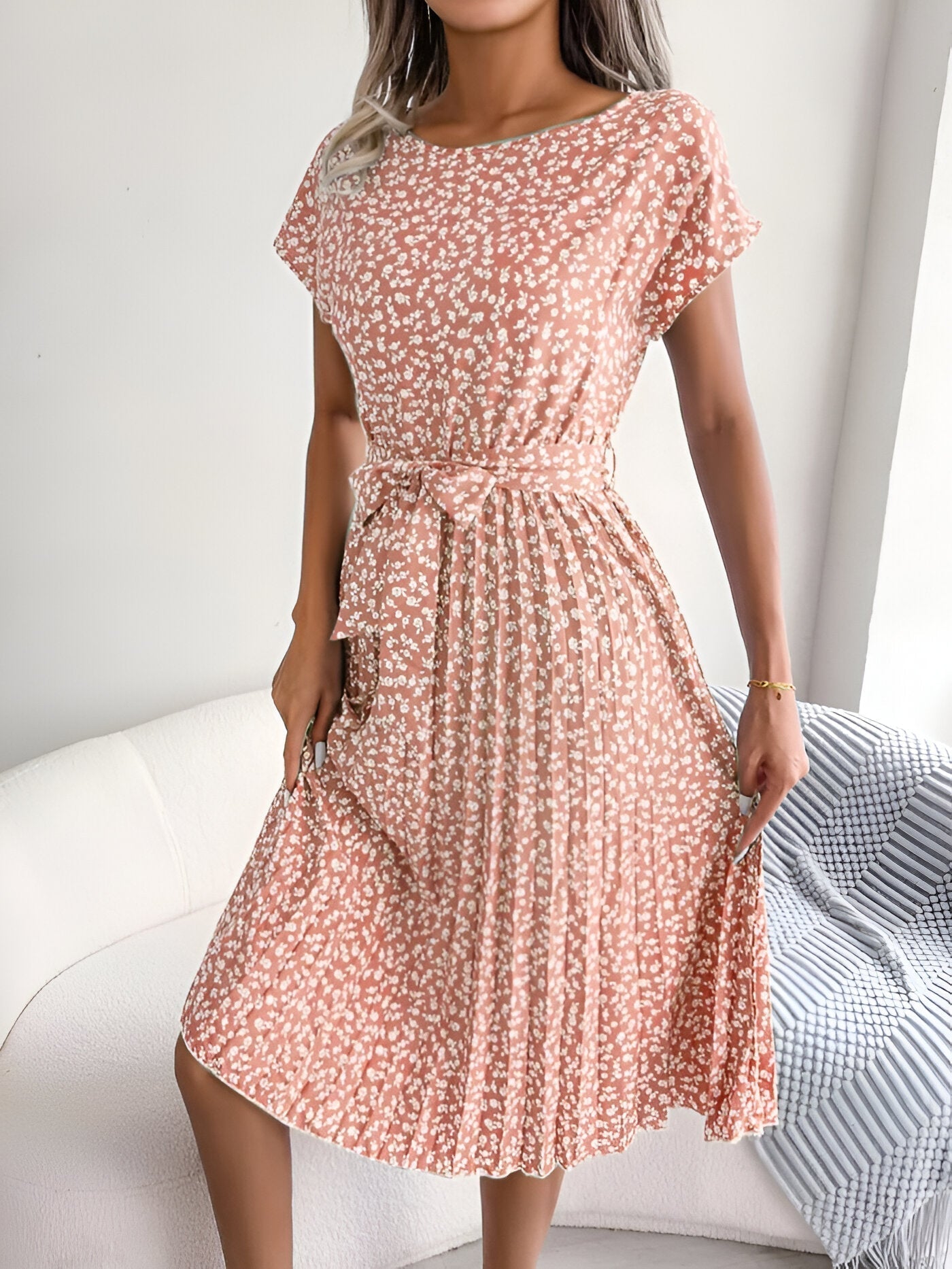 FENNA - BLOEMEN GEPLOOIDE ELEGANCE JURK