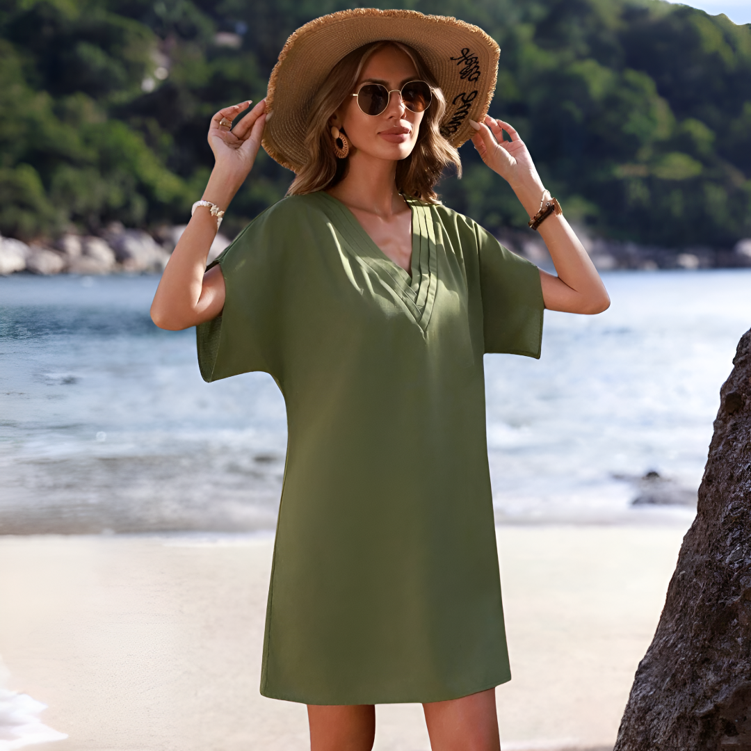 ASTRID - ELEGANTE JURK MET GLEUFMOUW