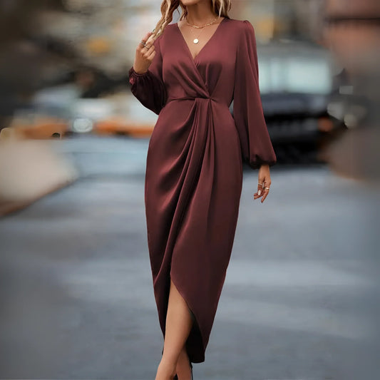 Daphne - Elegante V-Hals Jurk