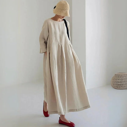 Flora - Losse Linnen Jurk