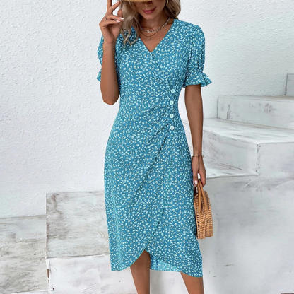 VANESSA -FLORAL STIJLVOLLE JURK