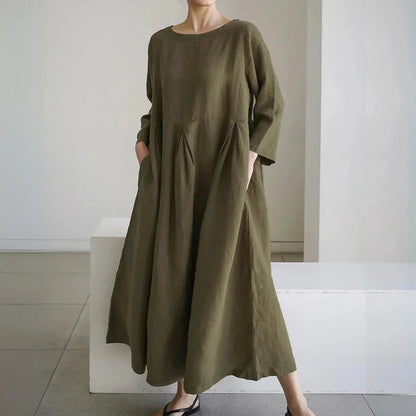 Flora - Losse Linnen Jurk