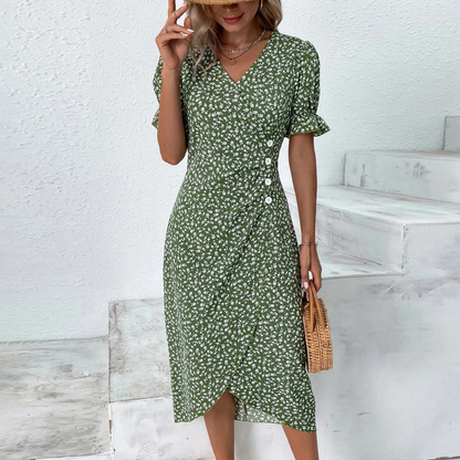 VANESSA -FLORAL STIJLVOLLE JURK