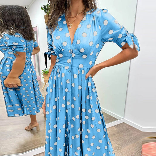 DAISY | ELEGANTE JURK MET MODERNE STIPPEN