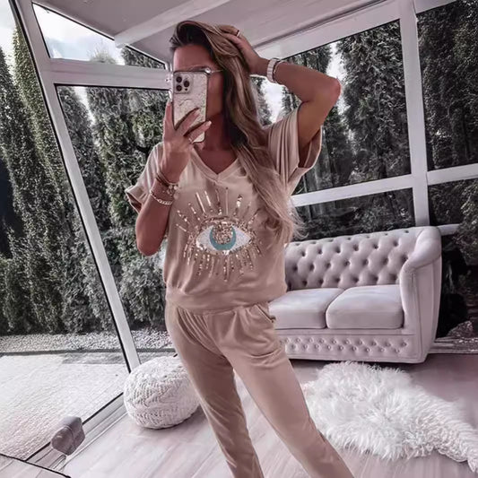 Tina™ | Dames T-Shirt en Broek set